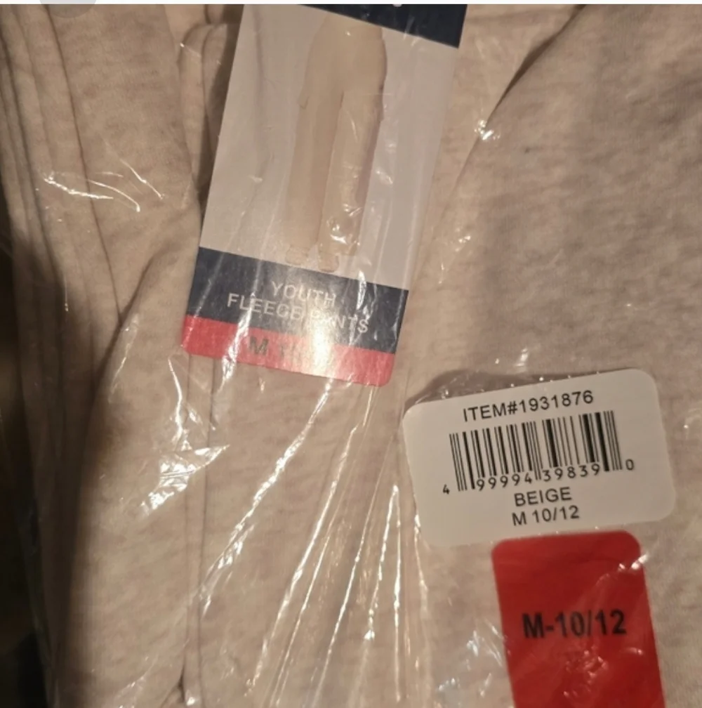GAP Youth Wide Leg Fleece Pants, Beige
